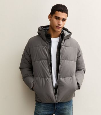 Jack & Jones Dark Grey Regular Puffer Jacket