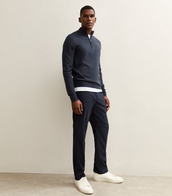 Jack & Jones Navy Slim Fit Jogger Trousers 3 Jack & Jones Navy Slim Fit Jogger Trousers