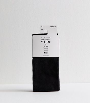 Black Cotton Rich Tights