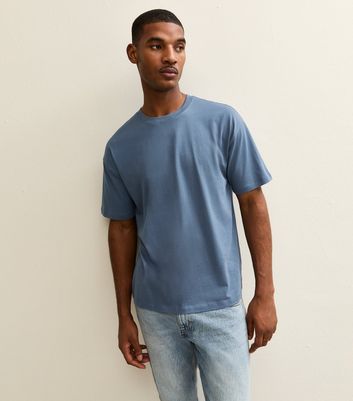 Blue Oversized Short Sleeve T-Shirt