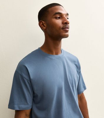 Blue Oversized Short Sleeve T-Shirt