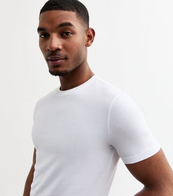 2 Pack Black/White Muscle Fit T-Shirts