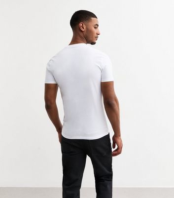 2 Pack Black/White Muscle Fit T-Shirts 4 2 Pack Black/White Muscle Fit T-Shirts