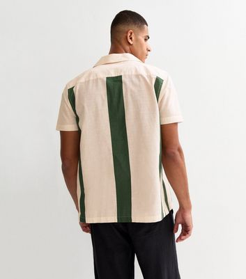 Green Relaxed Palm Tree Print Revere Collar Bowling Shirt 4 Green Relaxed Palm Tree Print Revere Collar Bowling Shirt