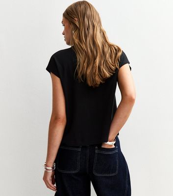 Black Premium Heavyweight Cotton Grown On Sleeve T-Shirt