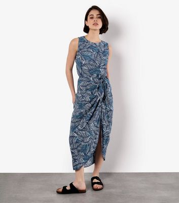 Apricot Blue Leaf Print Top 4 Apricot Blue Leaf Print Top