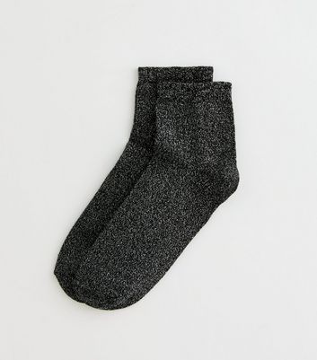 Black and Silver Lurex Socks