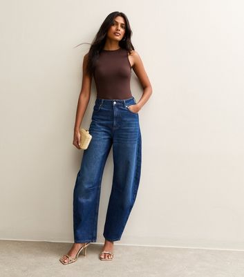 Brown Jersey Slinky Bodysuit