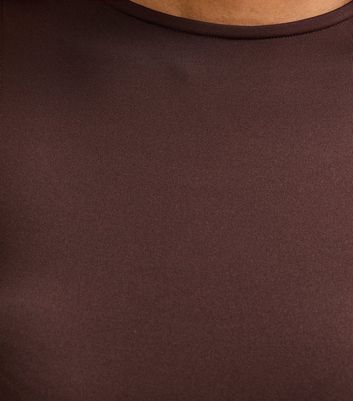 Brown Jersey Slinky Bodysuit