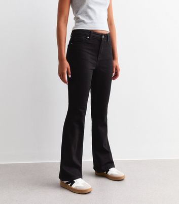 Girls Black Mid Rise Flared Jeans 3 Girls Black Mid Rise Flared Jeans