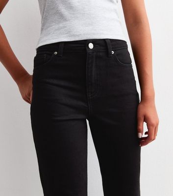 Girls Black Mid Rise Flared Jeans 4 Girls Black Mid Rise Flared Jeans