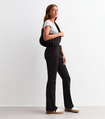 Girls Black Mid Rise Flared Jeans 5 Girls Black Mid Rise Flared Jeans