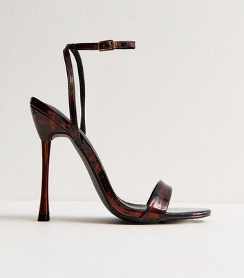 Public Desire Brown Soho Tortoise Shell Stiletto Court Shoes