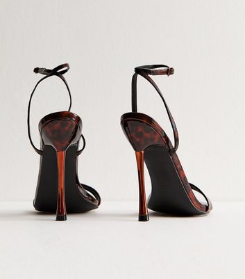 Public Desire Brown Soho Tortoise Shell Stiletto Court Shoes
