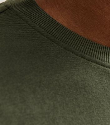 Dark Khaki Oversized Crew Neck Sweatshirt 5 Dark Khaki Oversized Crew Neck Sweatshirt