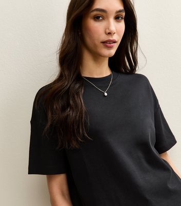 Black Premium Heavyweight Cotton Boxy Fit T-Shirt