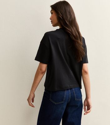 Black Premium Heavyweight Cotton Boxy Fit T-Shirt 4 Black Premium Heavyweight Cotton Boxy Fit T-Shirt