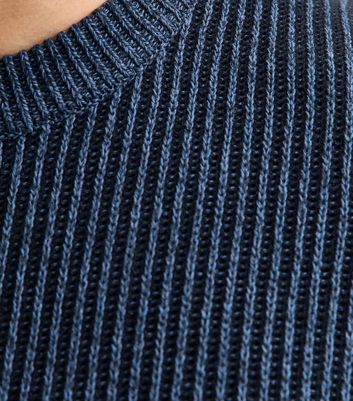 Jack & Jones Navy Regular Ribbed Jumper 5 Jack & Jones Navy Regular Ribbed Jumper