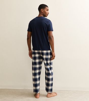 Navy Christmas Print Top and Bottoms Pyjama Set