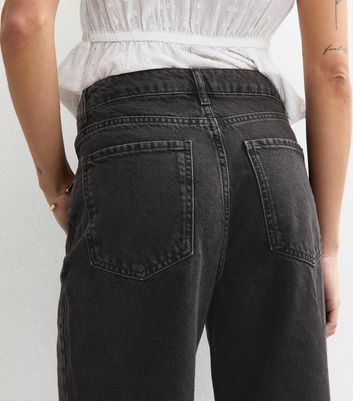 Black Ripped Knee Adalae Wide Leg Jeans