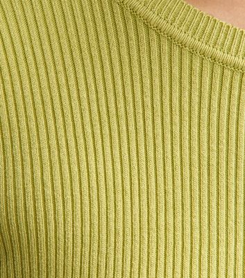 Bright Green Ribbed Crew Neck Jumper