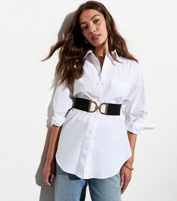 Black D-Buckle Stretch Belt