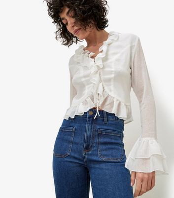 Apricot Blue Flared Leg Jeans