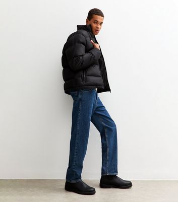 Black Regular Heatseal Puffer Jacket