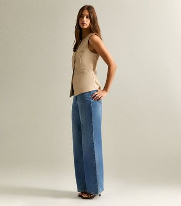 Blue Adalae High Waisted Wide Leg Jeans 4 Blue Adalae High Waisted Wide Leg Jeans