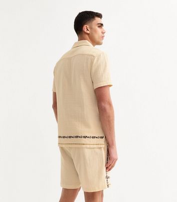 Cream Regular Floral Embroidered Shirt 4 Cream Regular Floral Embroidered Shirt