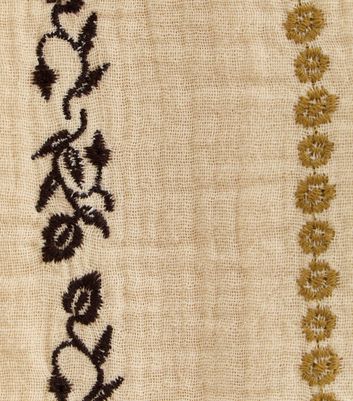 Cream Regular Floral Embroidered Shirt 5 Cream Regular Floral Embroidered Shirt