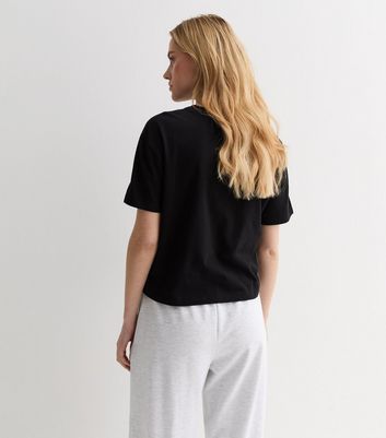 Black Boxy Cotton T-Shirt 4 Black Boxy Cotton T-Shirt