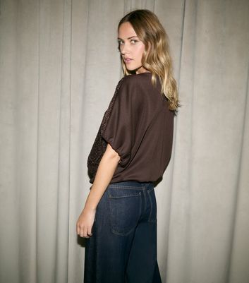 Bronze Bubble Hem Sequin Top