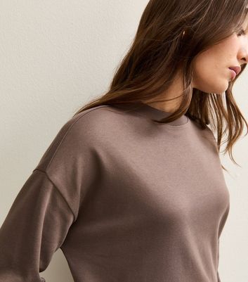 Brown Premium Cotton Long Sleeve T-Shirt