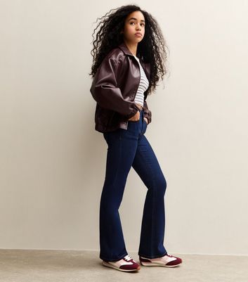 Girls Blue Low Rise Flared Jeans 4 Girls Blue Low Rise Flared Jeans