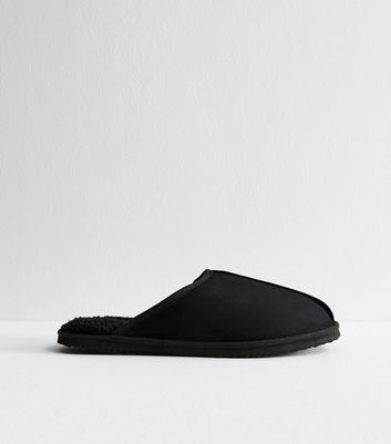 Jack & Jones Black Faux Suede Slippers