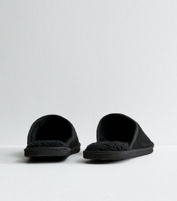Jack & Jones Black Faux Suede Slippers 3 Jack & Jones Black Faux Suede Slippers