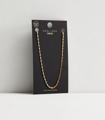 18ct Gold Plated Flat Chain Necklace 3 18ct Gold Plated Flat Chain Necklace