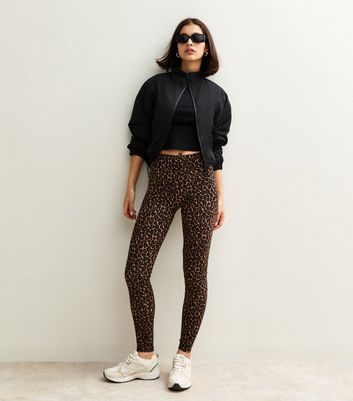 Brown Leopard Print High Waist Leggings