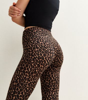 Brown Leopard Print High Waist Leggings