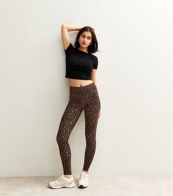 Brown Leopard Print High Waist Leggings 3 Brown Leopard Print High Waist Leggings