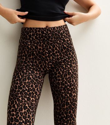 Brown Leopard Print High Waist Leggings 4 Brown Leopard Print High Waist Leggings