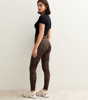 Brown Leopard Print High Waist Leggings 5 Brown Leopard Print High Waist Leggings