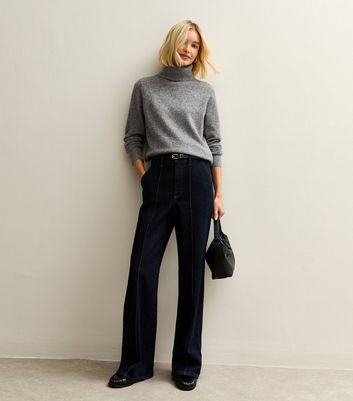 Mid Grey Roll Neck Jumper