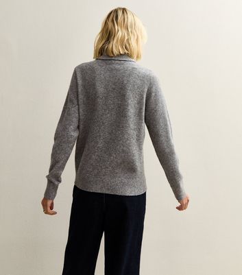 Mid Grey Roll Neck Jumper