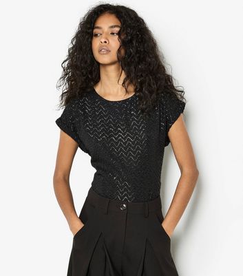 Apricot Black Jacquard Grow On T-Shirt