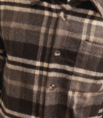 Brown Regular Fit Long Sleeve Checked Over Shirt 6 Brown Regular Fit Long Sleeve Checked Over Shirt