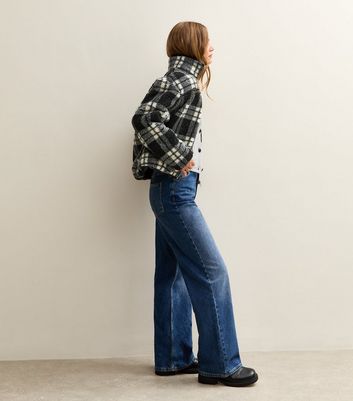 Black Checked Borg Jacket 4 Black Checked Borg Jacket