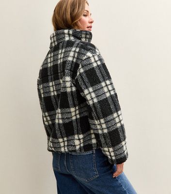 Black Checked Borg Jacket 5 Black Checked Borg Jacket