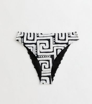 Black Swirl Print Bikini Bottoms 6 Black Swirl Print Bikini Bottoms